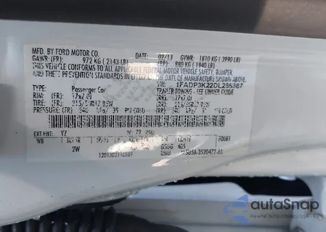 2013 Ford Focus Se из США, поврежденный, VIN 1FADP3K22DL266367